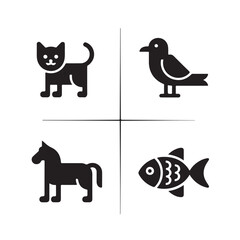 Christmas Silhouette Icon Set | Bold Black Vector Icons | Minimal Stencil Holiday Design