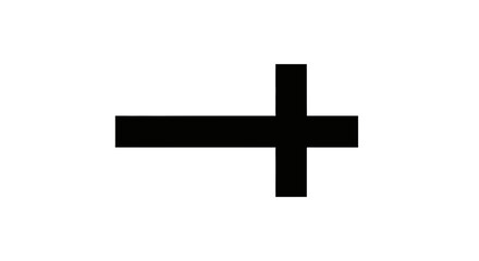 Obraz premium Black cross symbol