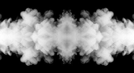 Abstract atmospheric design element featuring dense white smoke suitable as a background texture or overlay pattern, wallpaper, soft, design