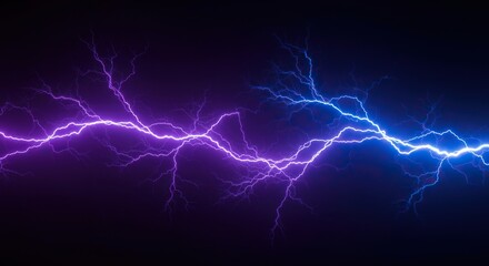 Abstract background featuring dynamic swirling purple and blue plasma energy light waves and electrical discharge pattern, discharge, atmospheric, background