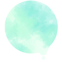 とけるまるの明るい黄緑水彩素材