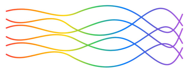 Abstract Intertwined Colorful Wavy Lines Gradient Pattern Design