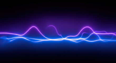 Abstract blue and purple plasma light discharge energy field background texture blank space for text or design ,abstract ,luminous ,magenta