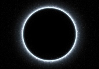 Abstract cosmic image showing a deep black void converging to a point of infinite potential, representing a technological or cosmic blank slate ,technology ,cosmic ,universe