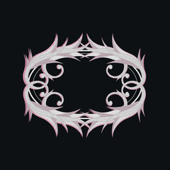 Elegant white and pink crown with intricate swirls and spikes, perfect for fantasy or royal themes
