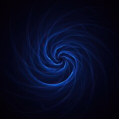 Fototapeta premium Abstract dark blue swirling vortex background. Digital illustration showing deep funneling motion, infinite spiral, and energetic flow, dark, modern, conceptual