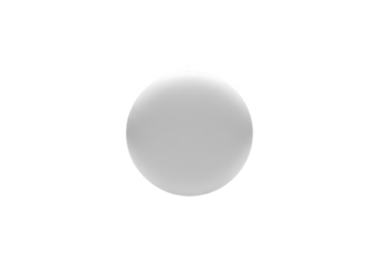 Smooth white oval object isolated on transparent background