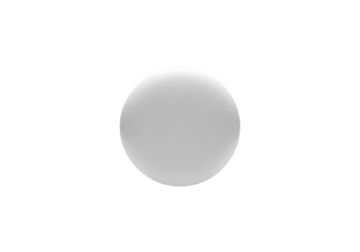 Smooth white oval object isolated on transparent background