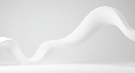 Abstract digital background featuring a smooth white gradient, transitioning from high opacity to complete transparency or blank space, ephemeral, abstract, smooth