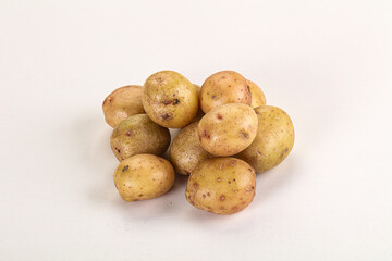 Raw fresh young baby potato