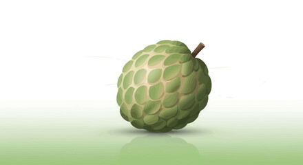 Digitally Rendered Illustration Of Fresh Custard Apple Fruit Isolated On White Background