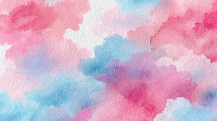 Soft blended watercolor cloud pattern creating dreamy abstract sky textures with pastel tones for calming artistic backgrounds and creative projects
