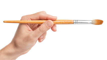 Hand Holding Paint Brush: Art, Creativity and Design