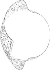 Distress basic geometric shape design . Noise dispersion circle logo . Spray effect .Grunge, grainy, gritty texture with circle frame. Distressed circle element .vector
