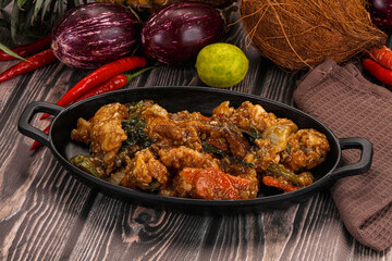 Prawn with vegetables and oyster sauce