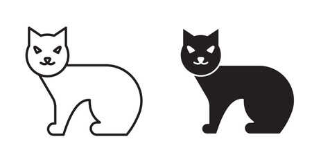 Fototapeta premium black cat icon