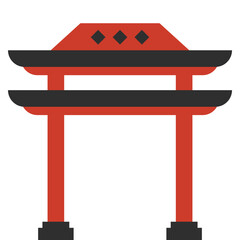 Chinese Gate Illustration