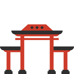 Chinese Gate Illustration