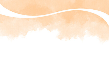 かぶせる半透明の装飾波1本ラインオレンジ色