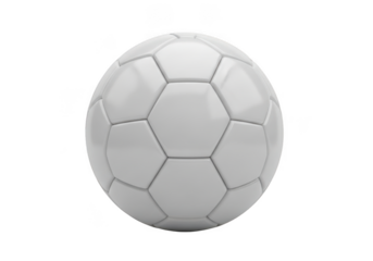 White soccer ball isolated, clean, polygonal, classic football design