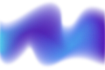 Abstract blue blurred gradient flowing wave form with grain texture, isolated dusty brush texture PNG. Iridescent smooth noise design element, transparent background. Aesthetic decoration.