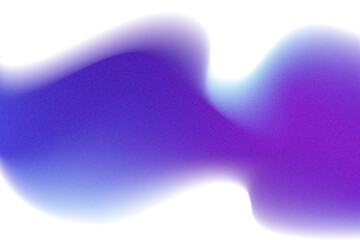 Abstract blue blurred gradient flowing wave form with grain texture, isolated dusty brush texture PNG. Iridescent smooth noise design element, transparent background. Aesthetic decoration.