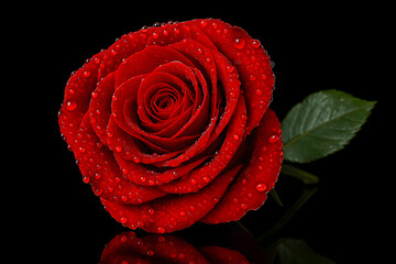 Rote Rose im Tauglanz