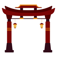 Chinese Gate Illustration