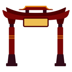 Chinese Gate Illustration