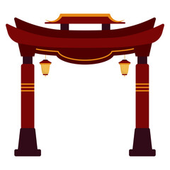 Chinese Gate Illustration