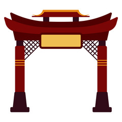 Chinese Gate Illustration