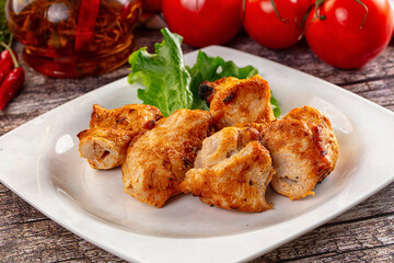 Grilled chicken meat kebab barbecue