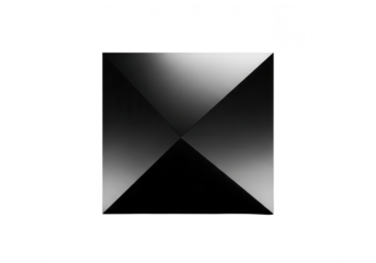 Abstract geometric shape isolated on transparent background