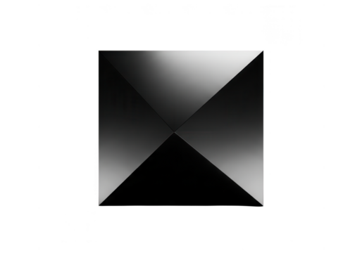 Abstract geometric shape isolated on transparent background