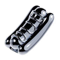 Chrome Hotdog with Ketchup Illustration