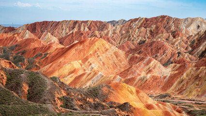 Multicolored Sedimentary Rocks of Gansu&rsquo;s Danxia Landform