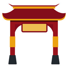 Chinese Gate Illustration