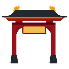 Chinese Gate Illustration