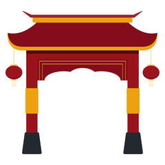 Chinese Gate Illustration