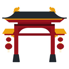 Chinese Gate Illustration