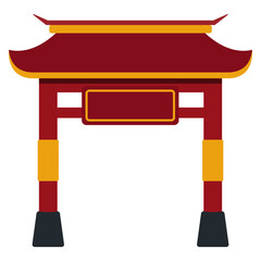 Chinese Gate Illustration