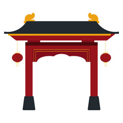 Chinese Gate Illustration
