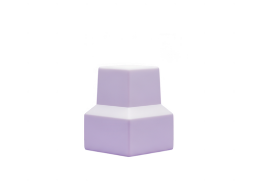 White hexagonal nut isolated on transparent background