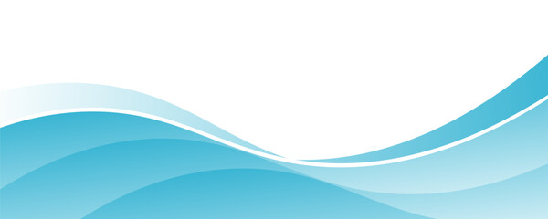 Abstract blue and white business wave banner background. Modern design