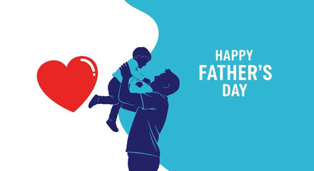 Father's Day Illustration A Heartwarming Moment Between Father and Child