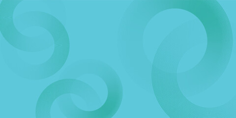 Blue-green gradient studio room, abstract background pattern modern art circle