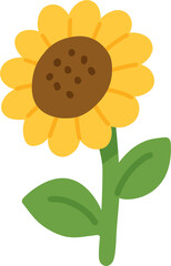 Sunflower Flat Icon