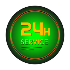 24 Hours Service Icon