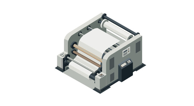 Isometric large format printing press machine for industrial applications
