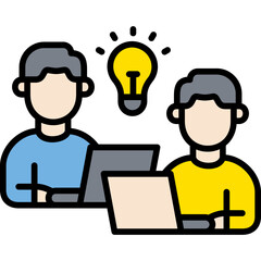 coworkers colored line